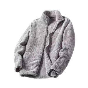 Damen Fleecejacken Fuzzy Jacke Lose Outwear Weiche Langarm Sherpa Mantel Winter Warm  Grau,Größe:2xl