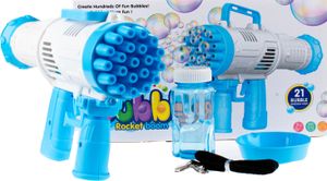 Seifenblasen Maschine | Seifenblasenpistole | Seifenblasen | Bubble Rocket | Mit Zubehör | Blau