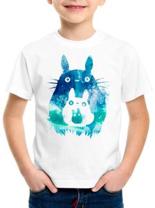 style3 Totoro Wasserfarben T-Shirt für Kinder neko mein nachbar anime tonari no, Größe:152