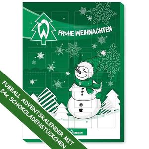 Werder Bremen Adventskalender Fussball 2021 - 24x Schokoladenstückchen  - Kinder, Frauen & Männer Fussballfans Advent Kalender Weihnachtskalender