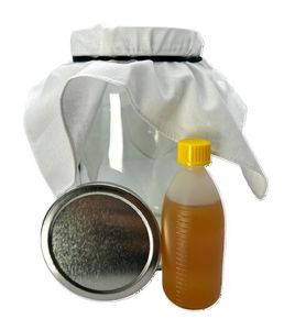 Weißwein Essigmutter Starter Set - Einfach aktiven Essig selbst zu Hause herstellen, 6-teilig