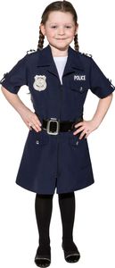 Polizistin Polizei Uniform Police US Cop Kinder Karneval Fasching Kostüm 152