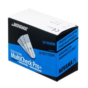 NOVAMA MULTICHECK PRO +, Teststreifen für Glukose, 50 Stk
