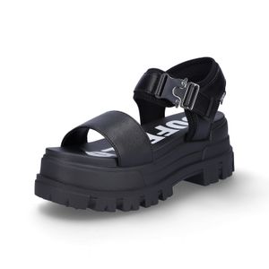 Buffalo Jojo - Sandal Platform - Imi Nappa - Schwarz Kunstleder Größe: 40 Normal