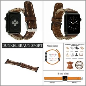 Samsung Watch Armbänder aus echtem Leder Hochwertige  vielseitige Accessoires 20mm Watch Band Braun Sport