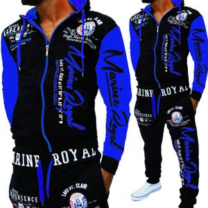 Jaylvis Herren Trainingsanzug Jogginganzug Sportanzug Streetwear A.2254 Blau XL