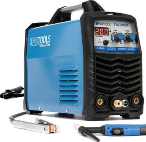 TIG-200R WIG Schweißgerät DC mit Digitalanzeige MMA E-Hand HF Zündung 200 Amper
