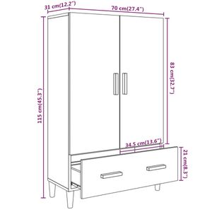 vidaXL Highboard Weiß 70x31x115 cm Holzwerkstoff