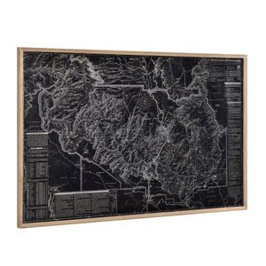 [art.work] Wandbild auf Aluminiumplatte fertig gerahmt 80x120cm Grand Canyon Map