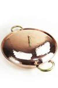 "CopperGarden®" Kupferpfanne ø36 cm mit Messingriffen & Deckel | verzinnt