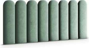 Polsterpaneel ovales WANDPOLSTER Wandkissen Bettkopfteil Wandpaneel Magic Velvet Mint 30 cm x 80 cm