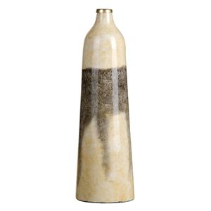 Vase 50 cm Kristall Grau Beige