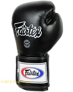 Fairtex Leder Boxhandschuhe Super Sparring BGV5, Farbe Schwarz Größe 14 Unzen