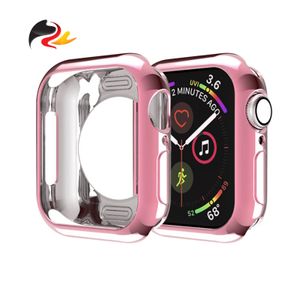 Silikon Schutzhülle für Apple Watch Series 4 5 6 SE SE2 40mm, Rosé - Case Displayschutz Hülle Kratzschutz