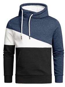 Herrem Hoodies Verdicken Plüschflecks Sweatshirts Unifarben Komfortabel, Farbe: Dunkelblau schwarzes Weiß, Größe: Xl