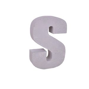 Buchstaben Alphabet mit Sonderzeichen aus Beton Dekoration Einrichtung grau ABC S
