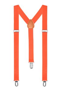 Hosenträger Herren Damen Hosen Träger Y Form Style Clips Schmal Neon Bunt Farbig orange