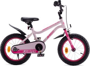 18 Zoll Kinder Mädchen Fahrrad Kinderfahrrad Mädchenfahrrad Kinderrad Rad Bike Rücktritt Rücktrittbremse Rosa Jumper CM18-P
