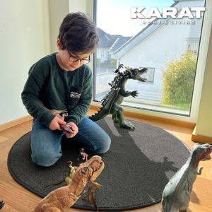 Dětský hrací koberec Crocodile Round mnoho barev a velikostí antracitový průměr 160 cm