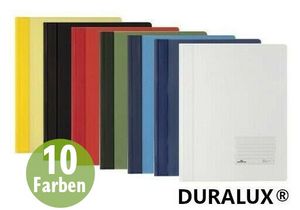 10x Durable Premium Schnellhefter DURALUX® Hefter PVC Mappe Schulhefter 10 Farben sortiert