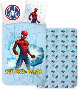 Spiderman Hellblauer Kinderbettbezug 100×135 cm, 40×60 cm
