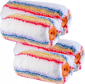 Sada malířských válečků KADAX "Paxson", malířský váleček, malířský váleček, fasádní barva, malířský váleček, 20 cm + 25 cm, barevný pruhovaný, 2 kusy