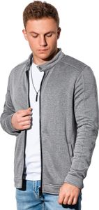 Ombre Clothing Pánská mikina na zip Matteo Šedá melanžová S
