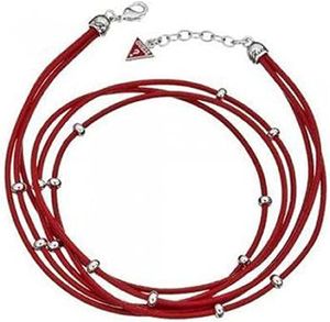 Guess Damen Armband Leder Rot/Silber UBB70227