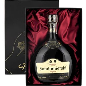 Sandomierski Met Dwójniak-Halber Geschenkset in einer seidenwattierten Verpackung | Honigwein 750ml | 16% Alkohol Metwein | Polnische Produktion