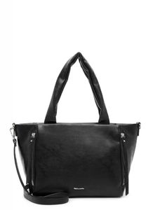 Tamaris Damen Shopper Handtasche dekorative Reißverschlussfächer Liselotte 32224, Farbe:Schwarz