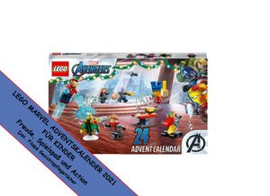 LEGO 76196 Marvel Avengers Adventskalender 2022 - Spielzeugset mit Spider-Man und Iron Man - für Kinder ab 7 Jahren Weihnachtsgeschenk Weihnachtskalender Spielzeug Advent Kalender