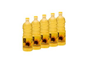 Sonnenblumenöl BEKOSOLE, 5 x 1L PET Flasche, ein raffiniertes Pflanzenöl für kalte und warme Küche