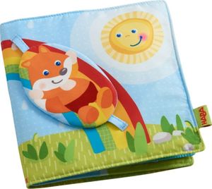 HABA 305164 - Stoffbuch Fuchs, mit vielen Fühl- und Spielelementen, Wetter und Jahreszeiten als Thema, Stoffspielzeug für Babys ab 6 Monaten