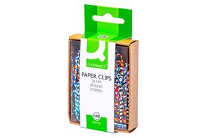 Q-Connect® KF02024 Sponky na papier - 28 mm, 100 kusov zebra