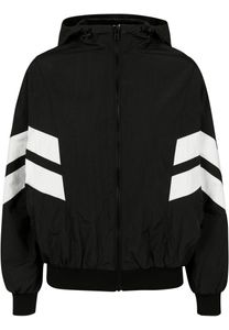 Dámská přechodná bunda Urban Classics Ladies Crinkle Batwing Jacket blk/wht - S
