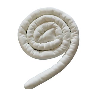 5m Weiche Bettumrandung 5cm im Durchmesser DIY Geflochtene Schlange Bettschlange Kopfkissen Seitenschläferkissen Weiß