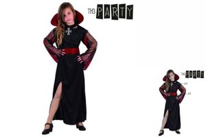 Halloweenkostüm Faschingskostüm Mädchen Kleid Vampir schwarz Karnevalskostüm