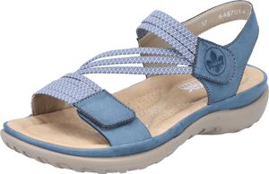 Rieker Damen Sandale Trekking Outdoor Stretch Klettverschluss 64870, Größe:39 EU, Farbe:Blau