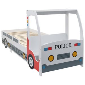 Modernen-Stil- Baby Kleinkinderbetten für Kinder - SuperSleep - Kinderbett im Polizeiauto-Design mit Schreibtisch 90 x 200 cm Hommie
