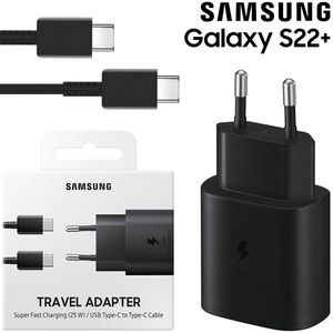 Original Samsung Galaxy S22+ 25W Ladegerät + 1m USB-C zu USB-C Ladekabel