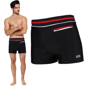 Moraj Herren Badehose Schwimmhose Badeshorts 1800-001, Farbe: Schwarz, Große: L