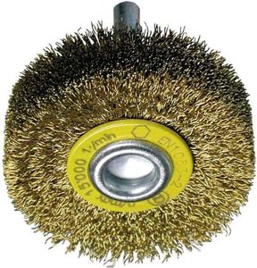 Osborn 0002506361 70x12x15 Mm Runde Wellendrahtbürste Gelb  Gelb One Size