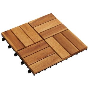 vidaXL 10 x obklad z agátového dreva 30 x 30 cm