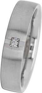 Solitär Ring Weißgold 585 14 Karat 1 Diamant Brillantschliff 0,05ct TW/VVSI 18
