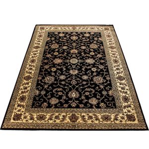 Orientalischer Teppich in versch. Größen Heatset - Black 210, Teppichfarbe:BLACK, Teppichgröße:80 X 150