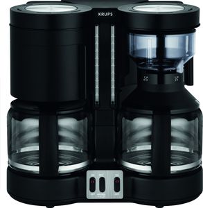 KRUPS Kaffeeautomat KM8508 DUOTHEK 2x 10 Tassen schwarz