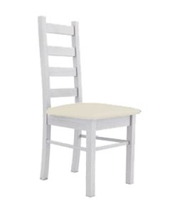 Esszimmerstuhl Royal Stuhl 43cm Pinie skandinavisch weiß beige Landhaus-Stil
