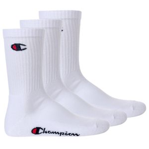 Champion Unisex Socken, 3 Paar - Crew Socken Basic Weiß EU 43-46