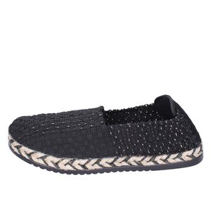 CAFè NOIR MEA901 Espadryle damskie tekstylne czarne BF478 - Rozmiar: 36