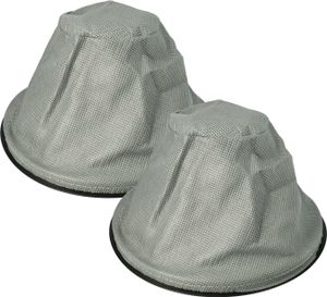 vhbw 2x Sackfilter kompatibel mit Parkside Pas 500 D2 Kaminsauger, Aschesauger - Ersatz-Filter, Abwaschbar Schwarz Grau